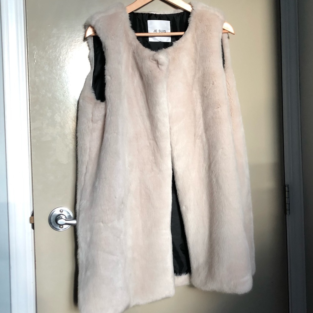 JE SUIS faux fur vest (Made in Italy, with pockets!!) SZ S